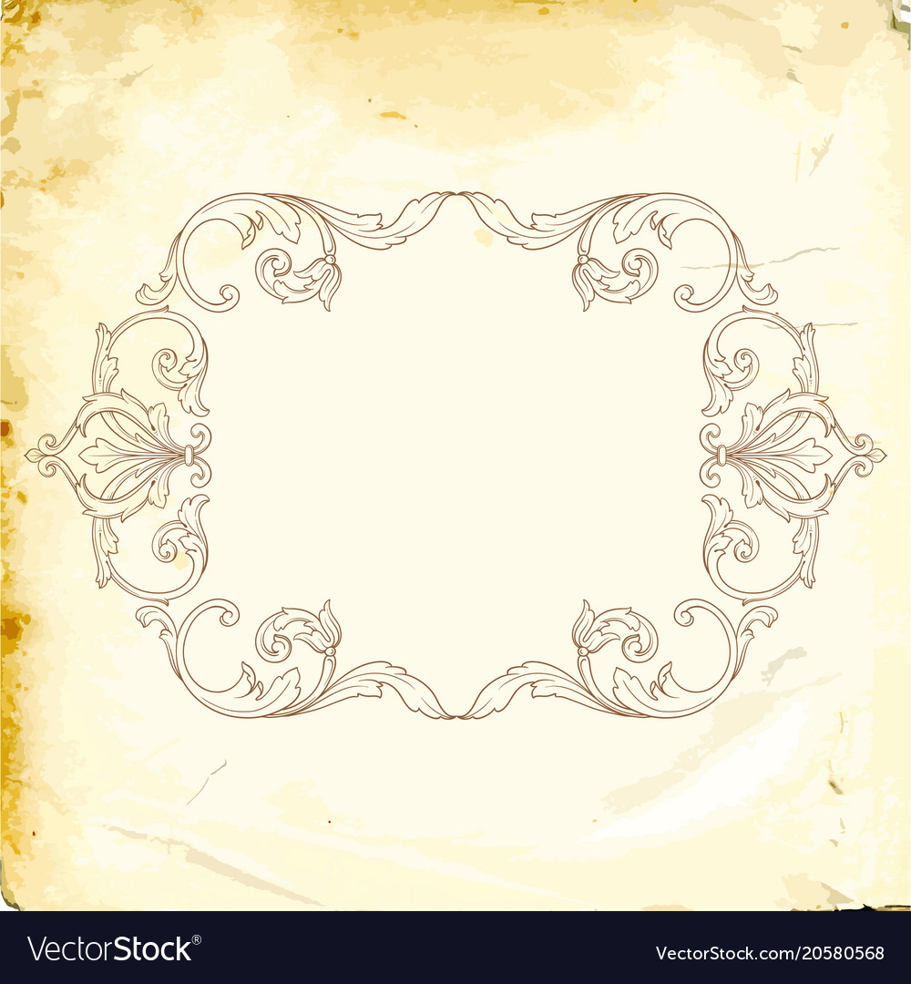 Baroque of vintage elements for design Royalty Free Vector