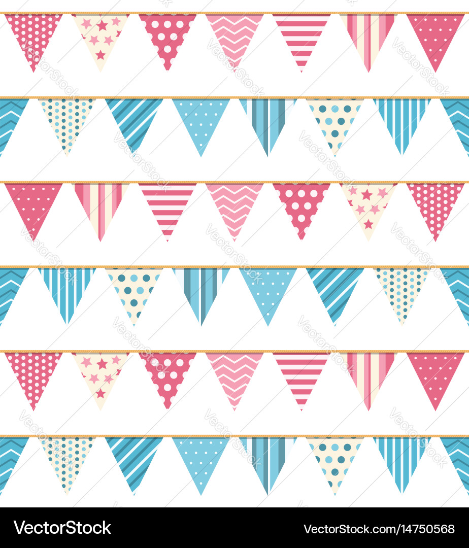 Bunting seamless pattern Royalty Free Vector Image
