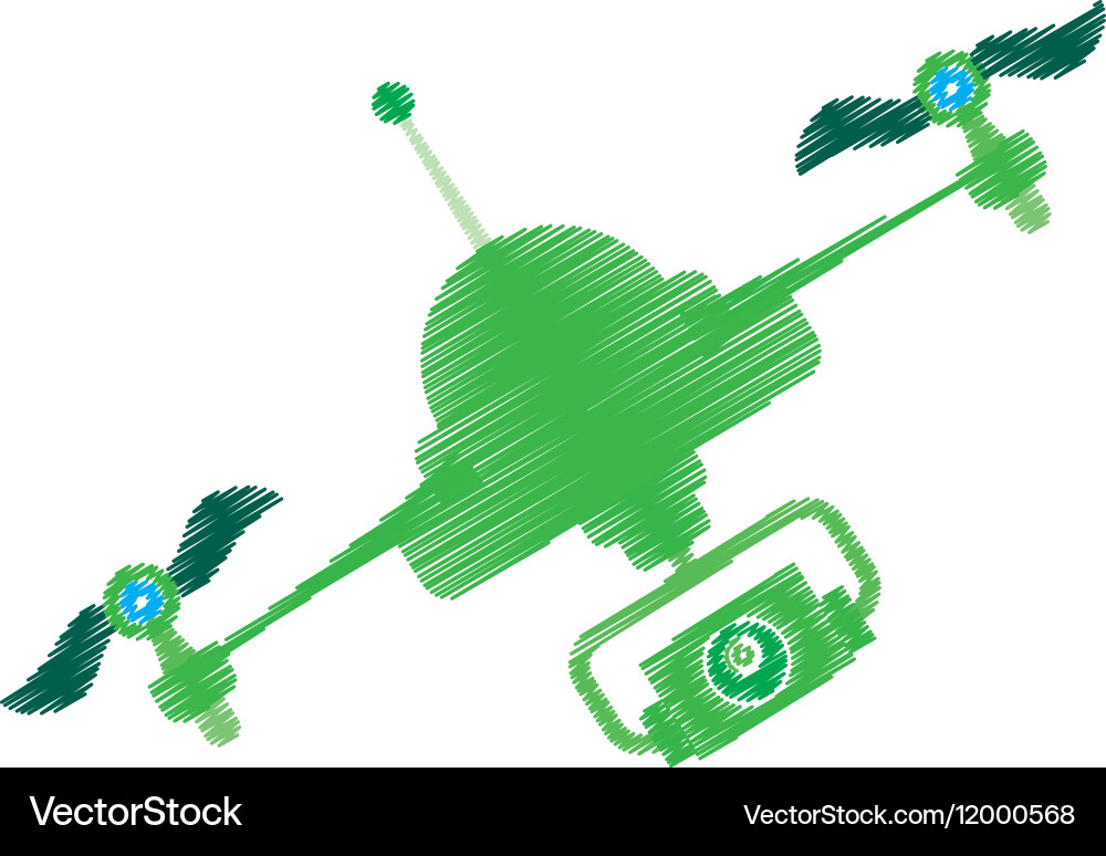 Drone robot technology Royalty Free Vector Image