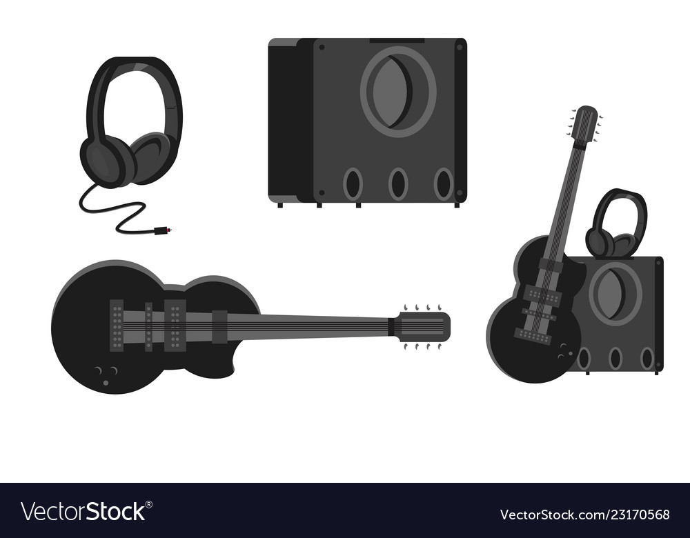 Music set Royalty Free Vector Image - VectorStock