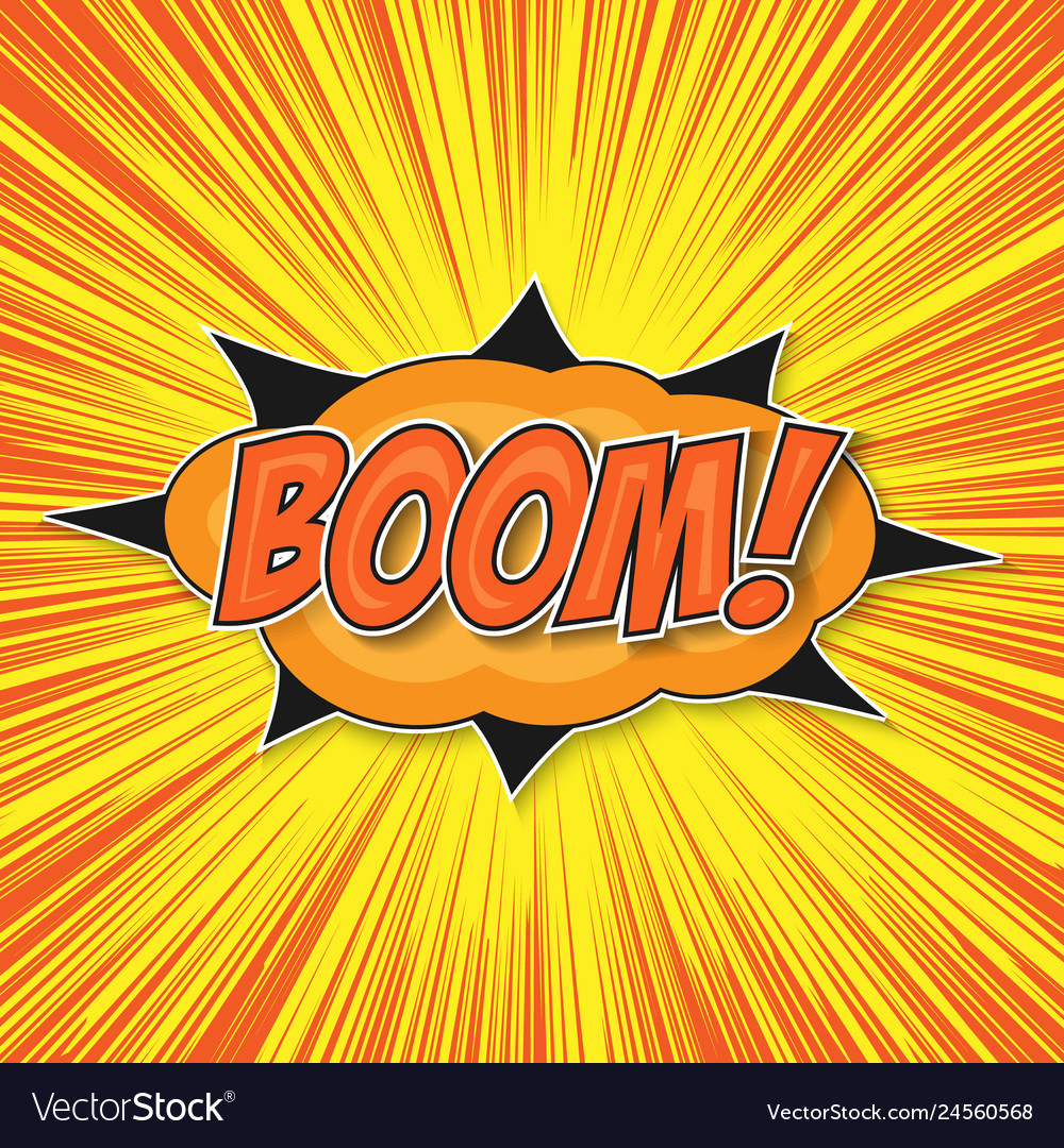 Pop art bomb boom Royalty Free Vector Image - VectorStock