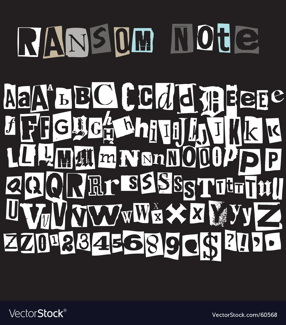 Download Ransom Note Royalty Free Vector Image Vectorstock