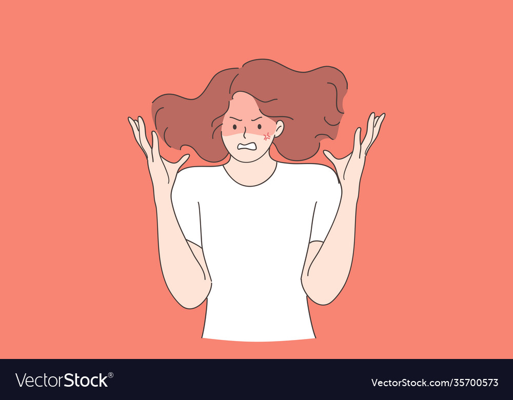 Anger rage screaming concept Royalty Free Vector Image