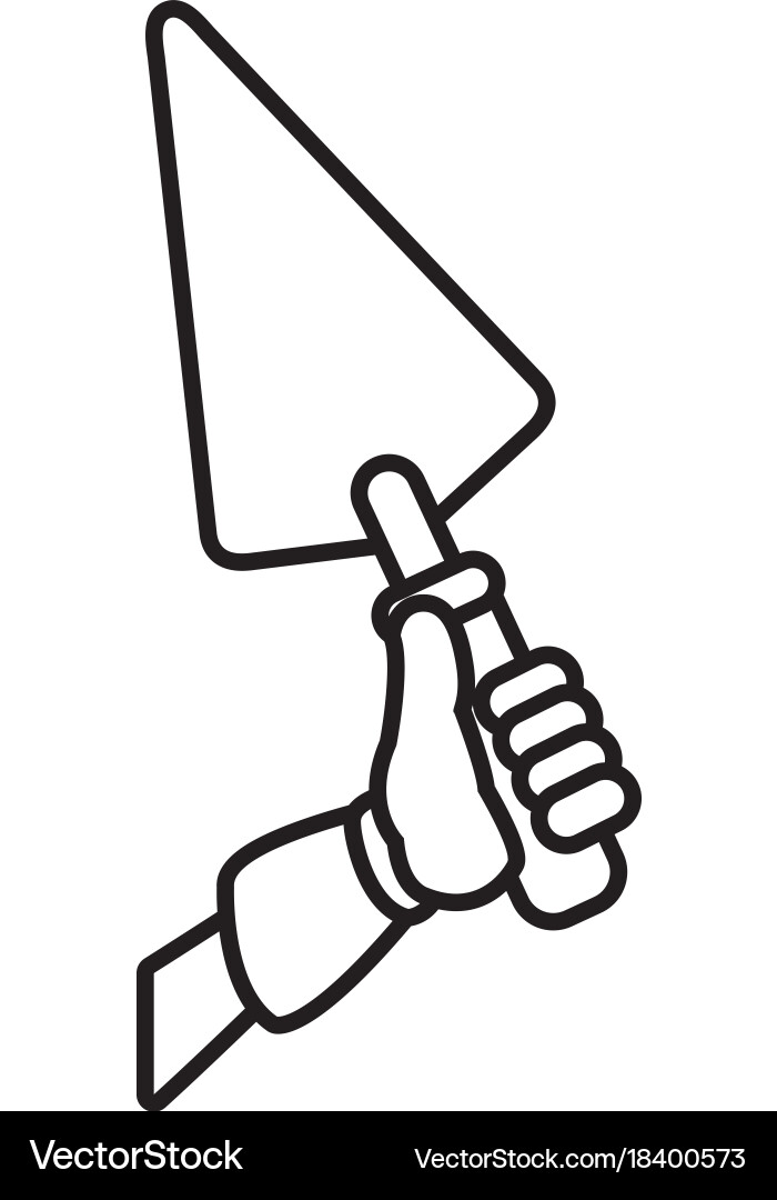 Construction spatula tool Royalty Free Vector Image