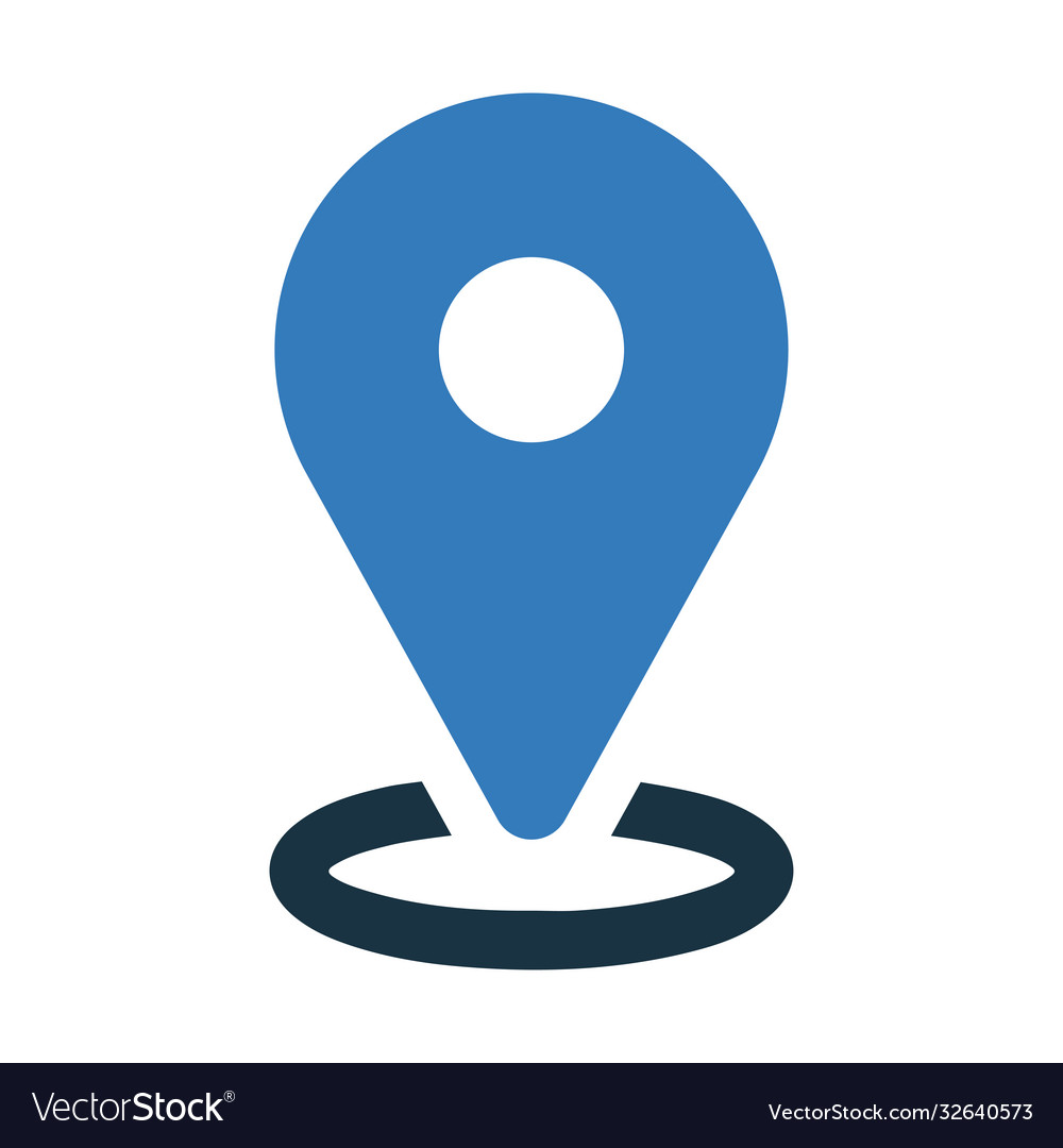 Location pinning icon blue Royalty Free Vector Image