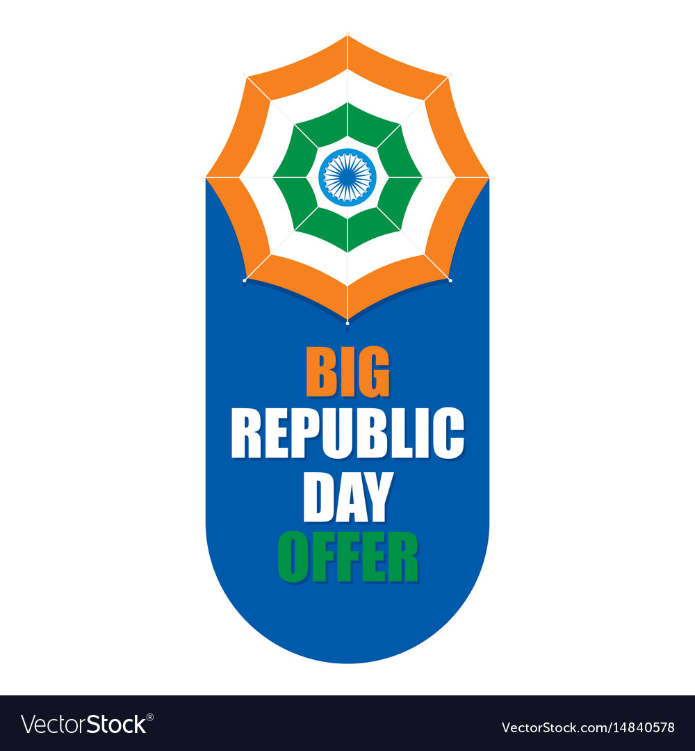 Big indian republic day offer Royalty Free Vector Image