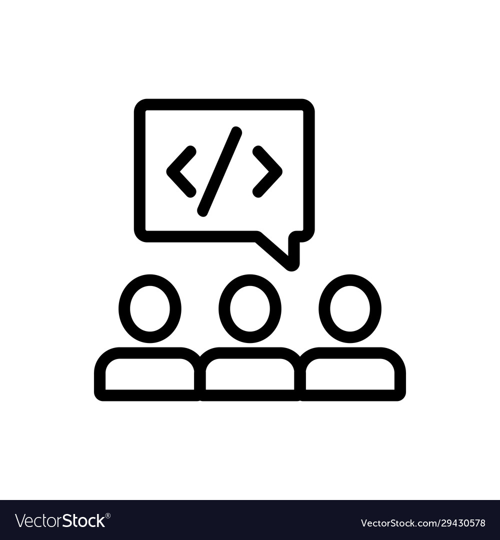 Programmer icon isolated contour symbol Royalty Free Vector