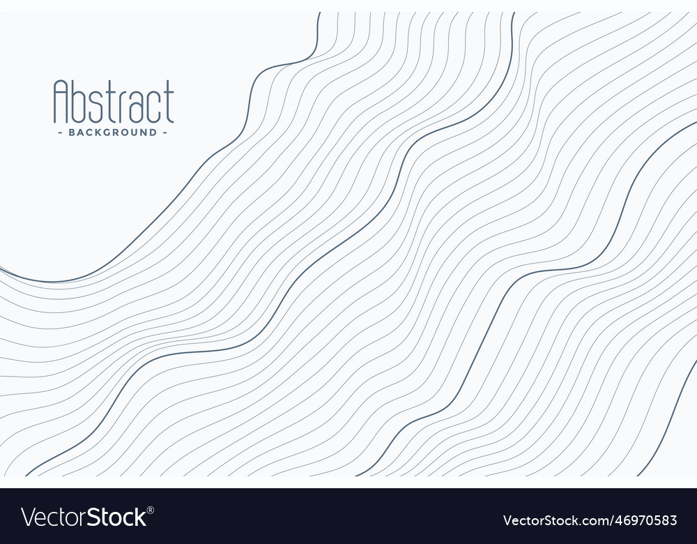 Abstract contour lines on white background Vector Image