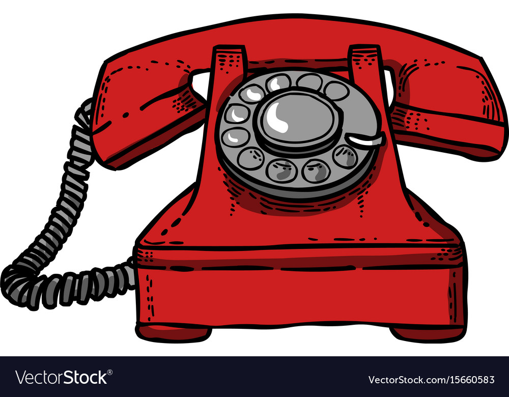 Cartoon image phone icon telephone symbol Vector Image