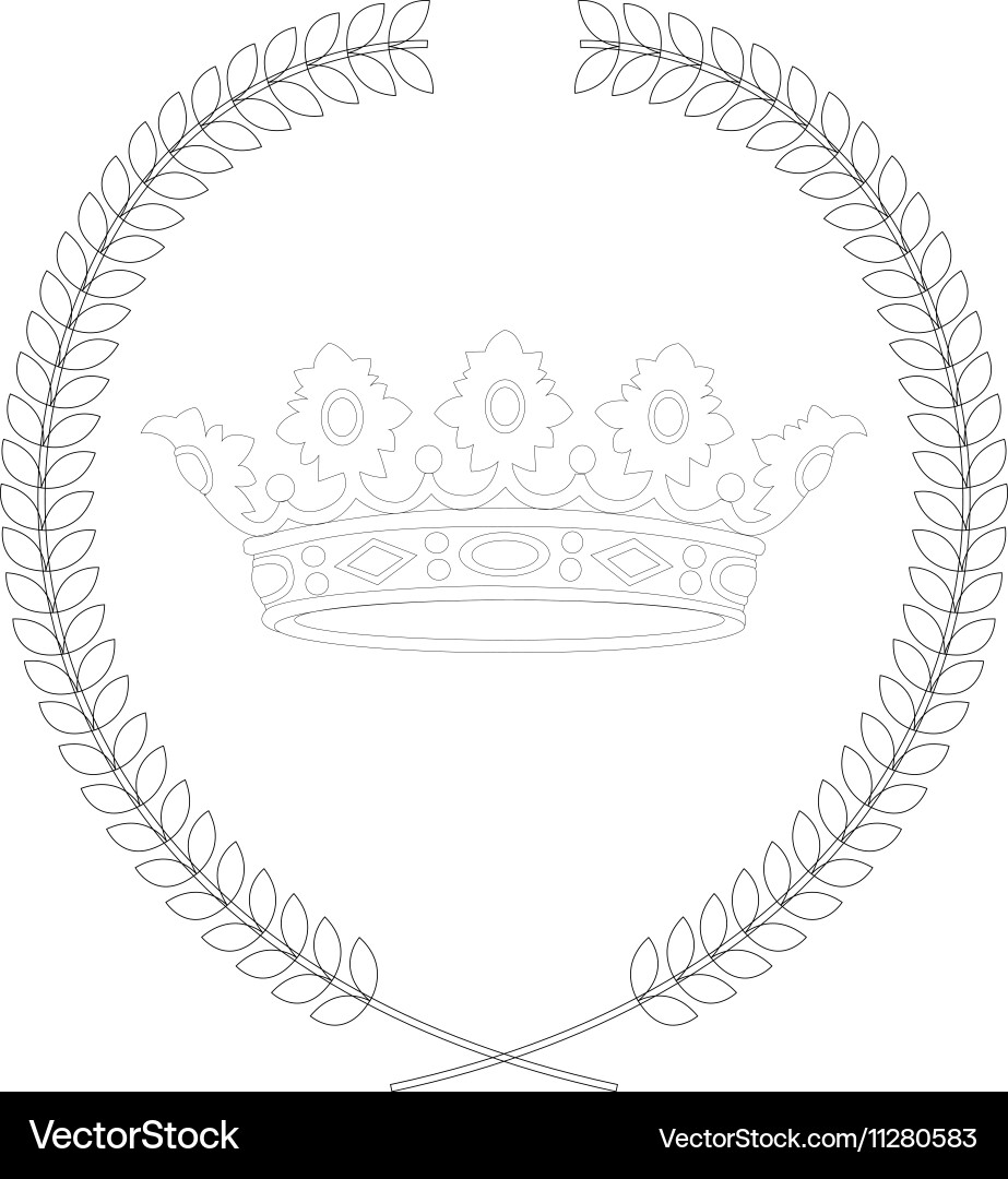 Isolated crown Royalty Free Vector Image - VectorStock