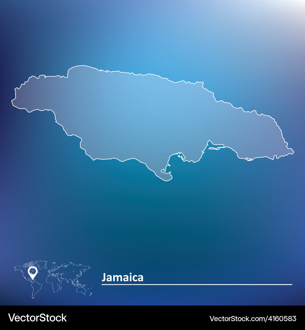 Map Of Jamaica Royalty Free Vector Image Vectorstock