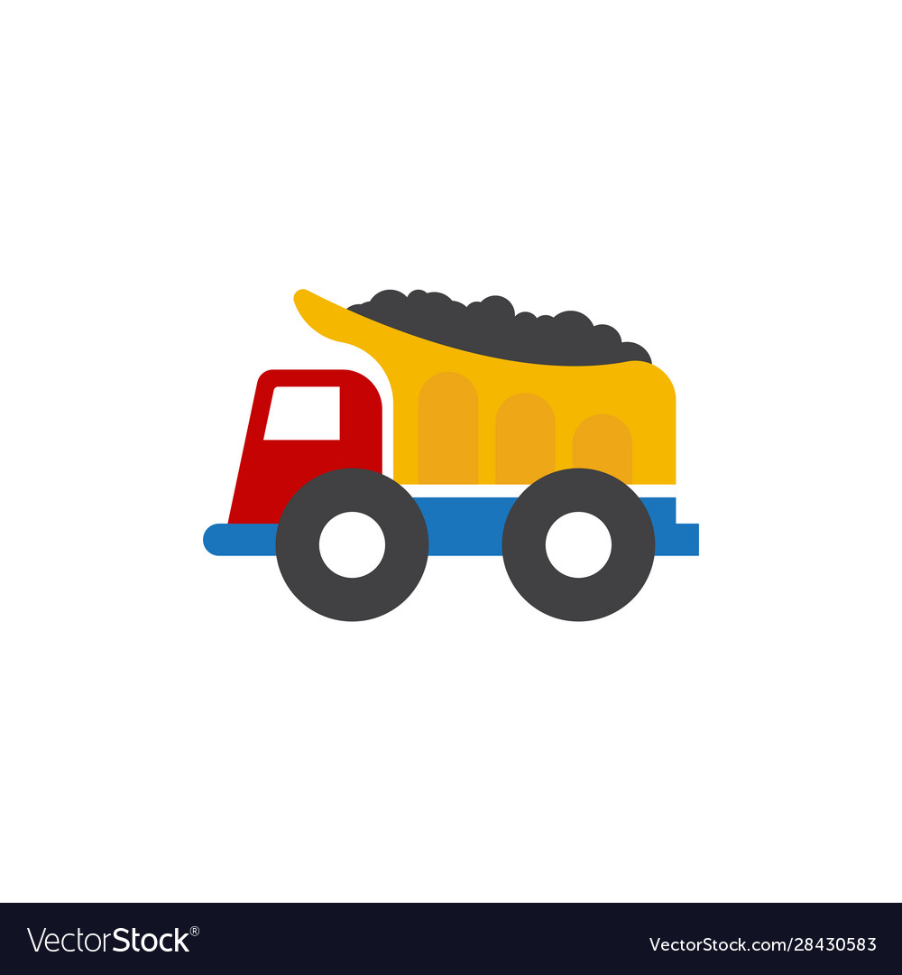 Mining Truck Icon Design Template Isolated Vector Image