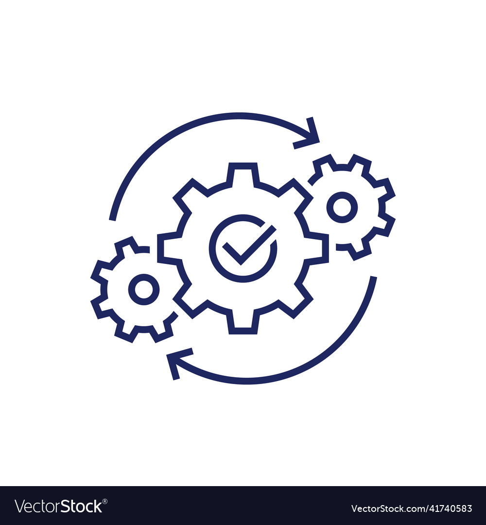 Operations or project line icon Royalty Free Vector Image