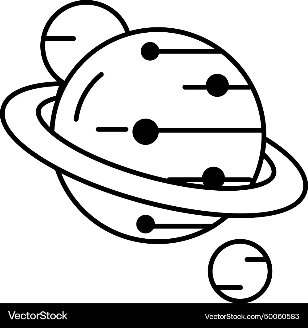 Space exploration linear icon Royalty Free Vector Image