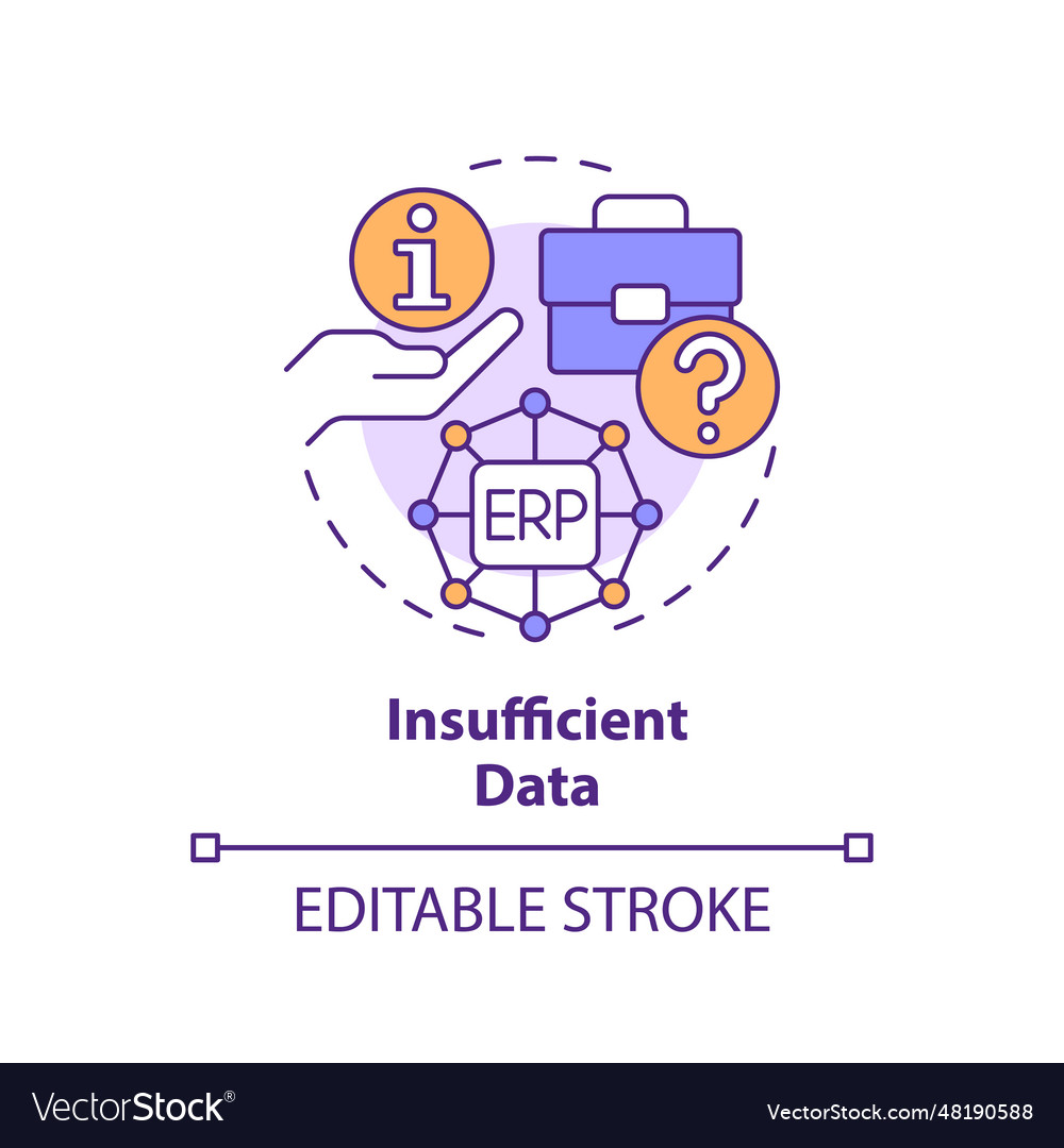 2d customizable insufficient data line icon Vector Image