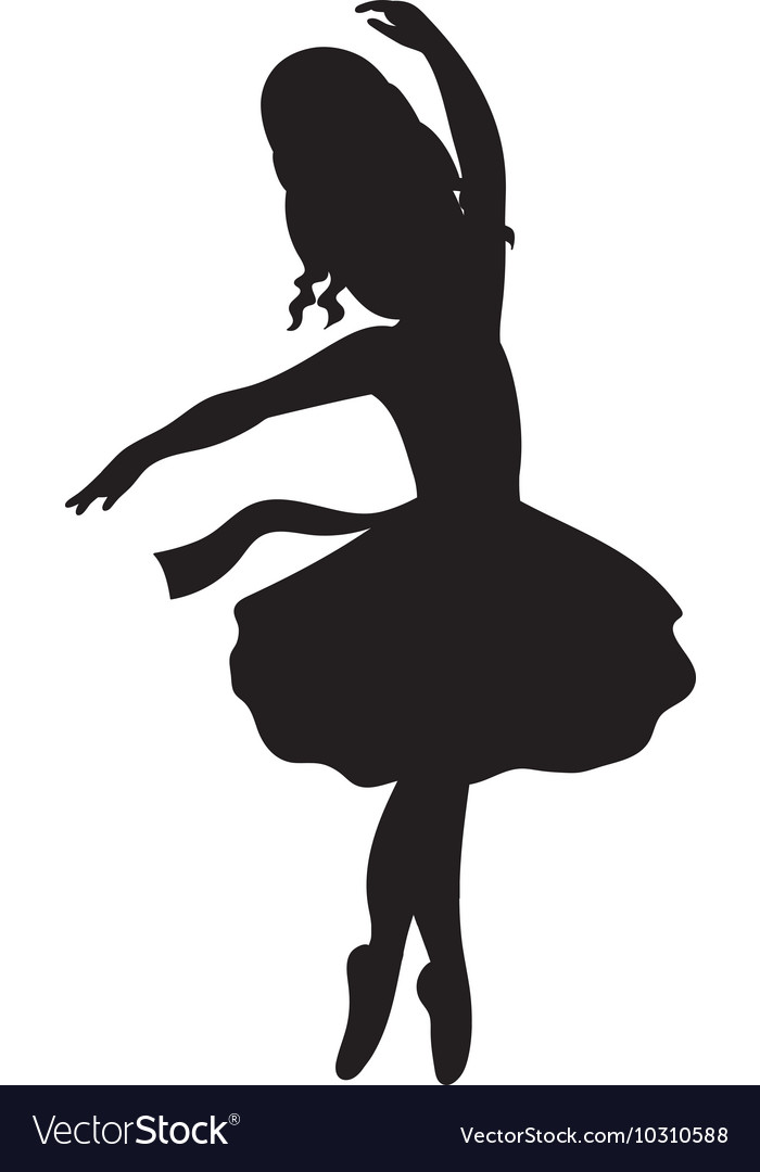 Little Ballerina Silhouette Clip Art