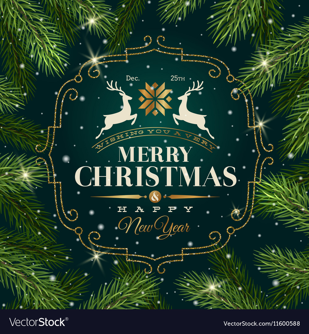 Christmas Greeting Card Royalty Free Vector Image