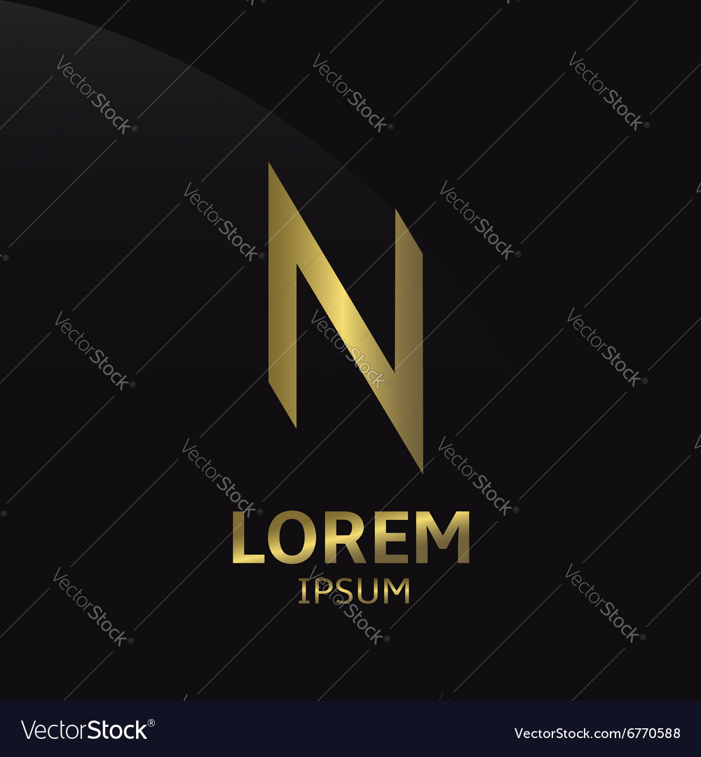 Letter n logo Royalty Free Vector Image - VectorStock