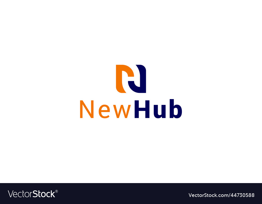 Letter n or h nh creative modern minimal logo