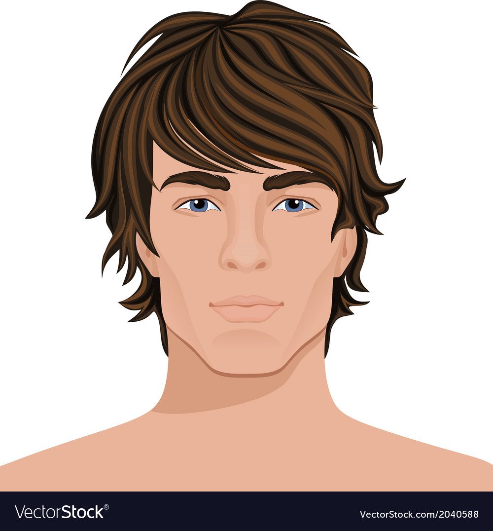 Man face close up Royalty Free Vector Image - VectorStock, man