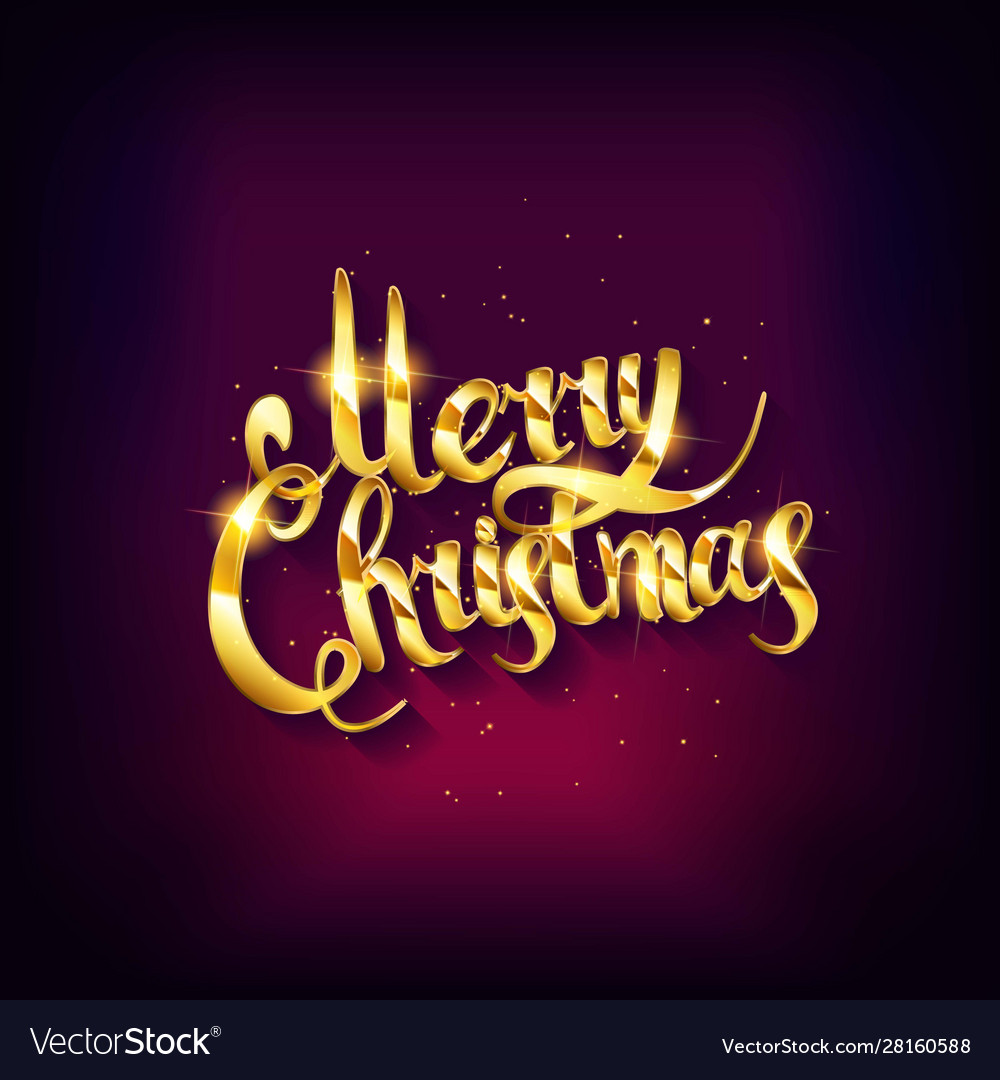 Merry christmas text Royalty Free Vector Image