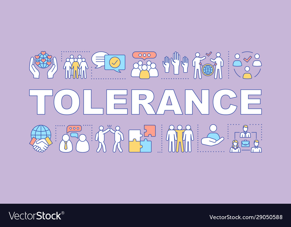 Tolerance word concepts banner Royalty Free Vector Image