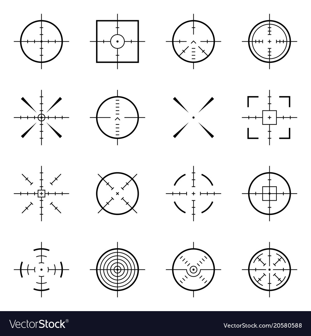 Unusual bullseye accurate focus symbols