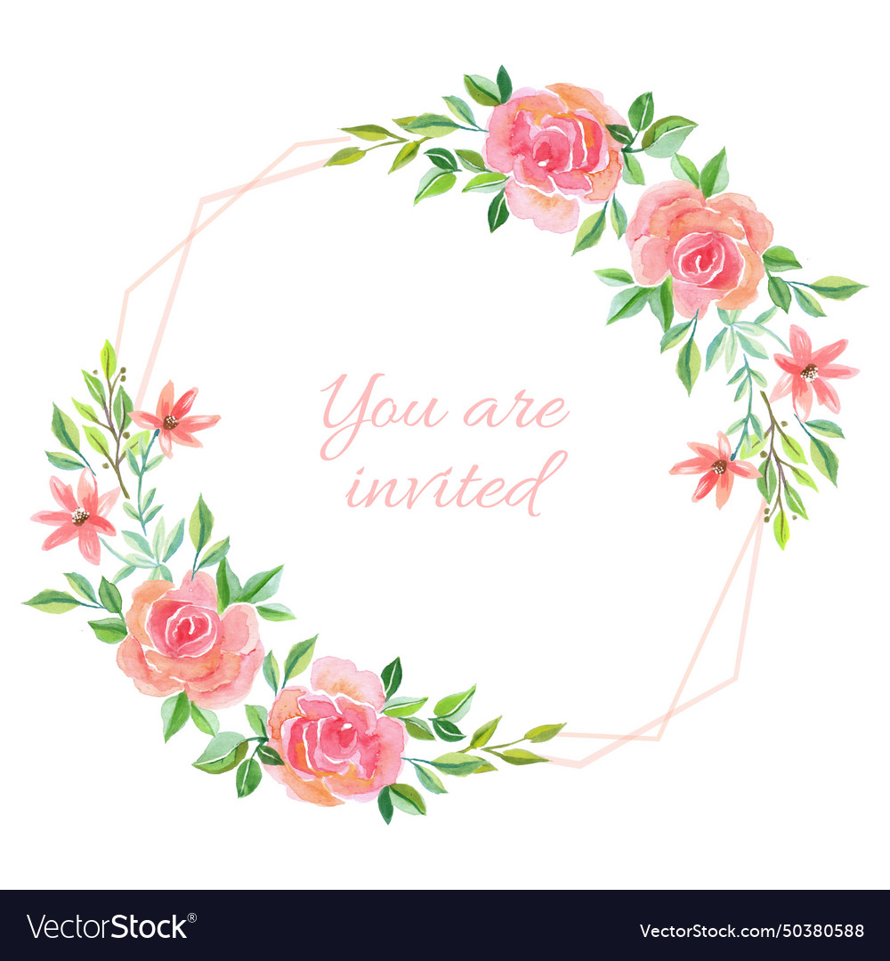 Wedding Invitation Rose Background Royalty Free Vector Image