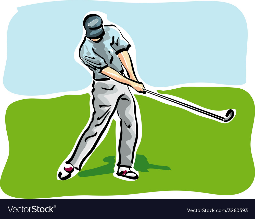 Golf player Royalty Free Vector Image - VectorStock