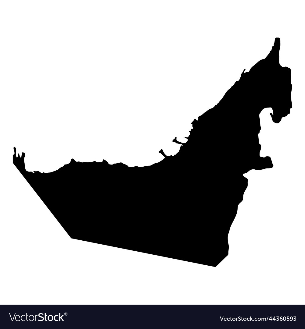 United arab emirates map icon geography blank Vector Image