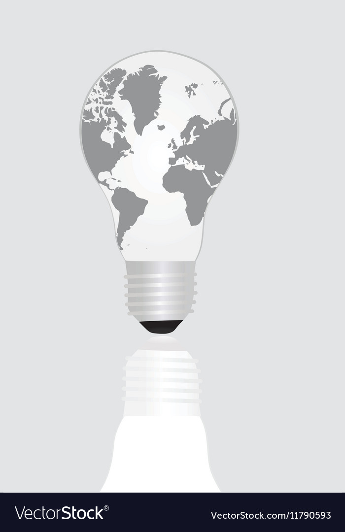 world map inside light
