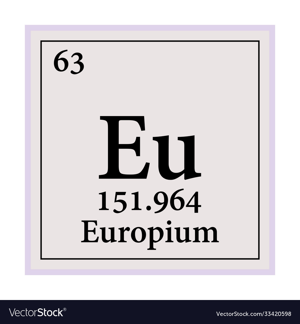 Europium periodic table elements Royalty Free Vector Image