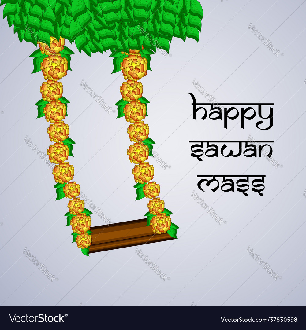 Hindu festival sawan mass Royalty Free Vector Image