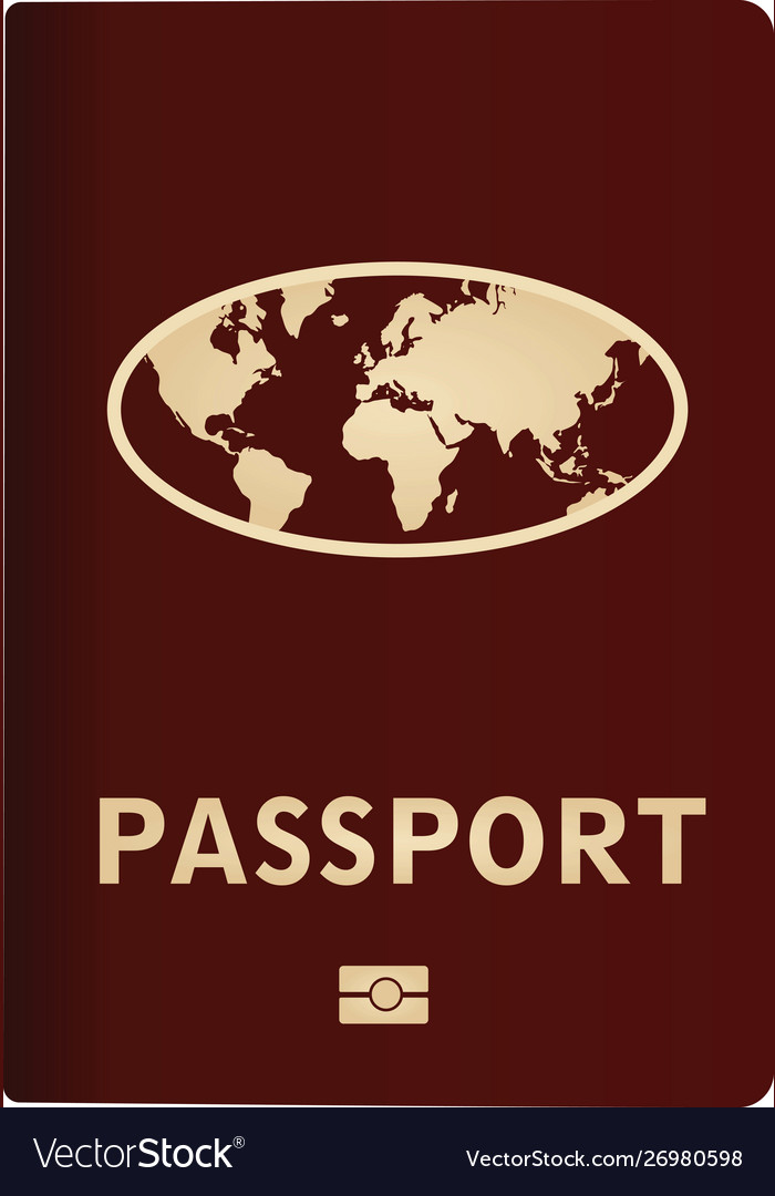 Red passport Royalty Free Vector Image - VectorStock