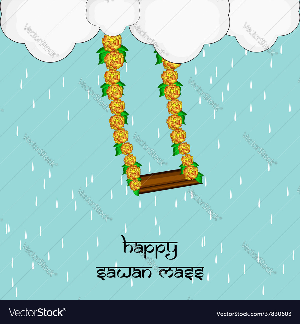 Hindu festival sawan mass Royalty Free Vector Image