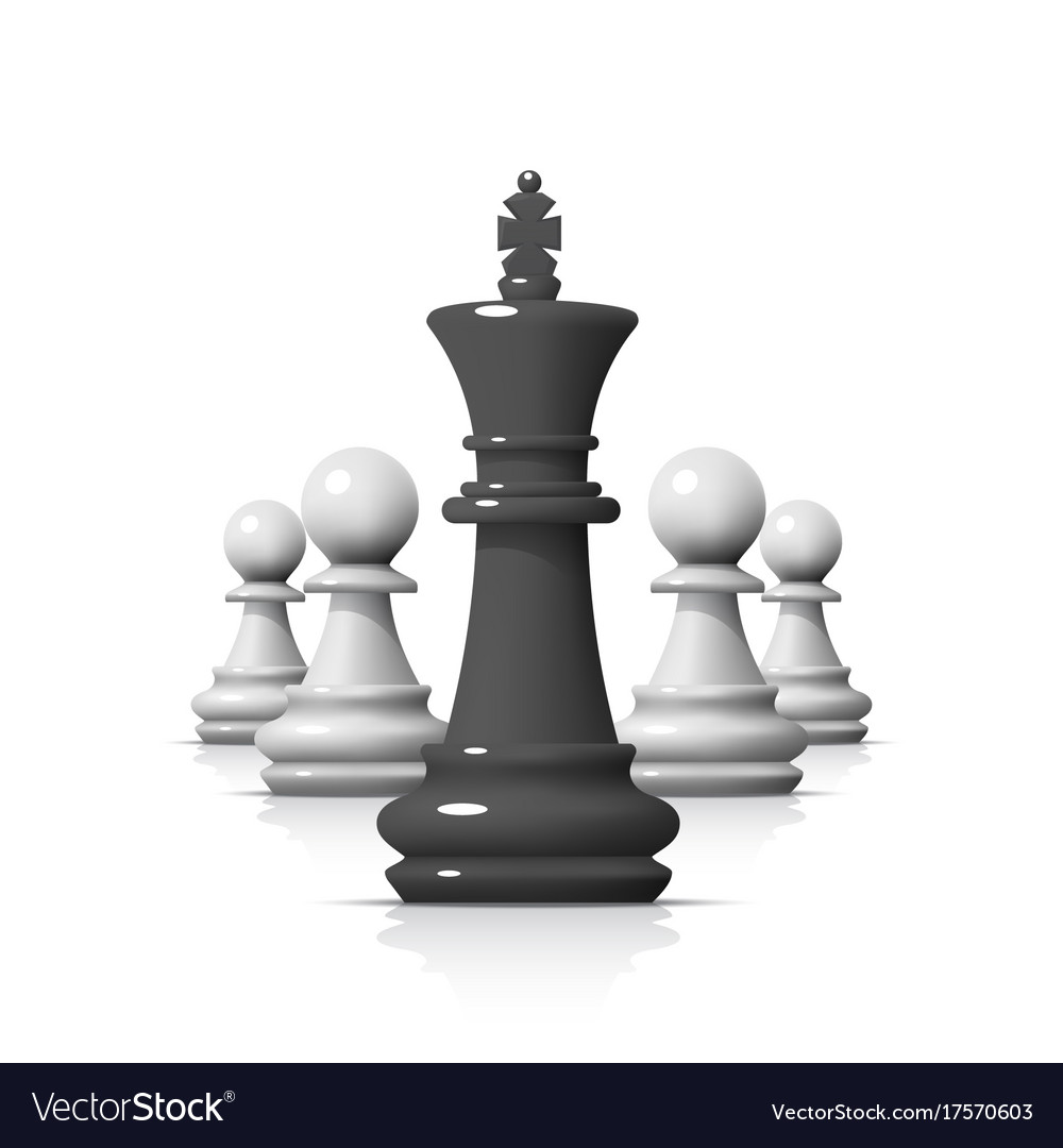 Leader in the chess game Royalty Free Vector Image