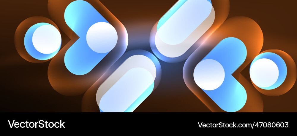 Neon circle abstract background template Vector Image