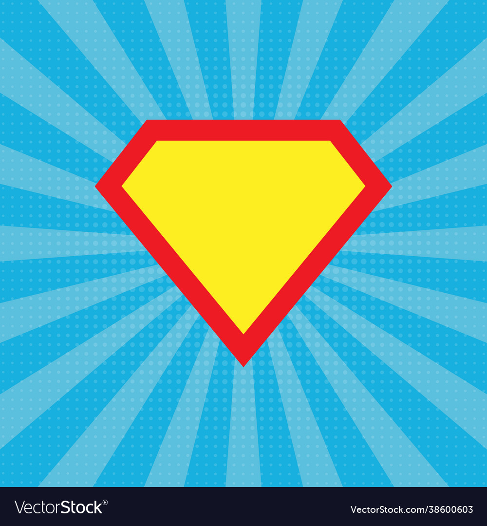 Superhero icon isolated on blue background Vector Image