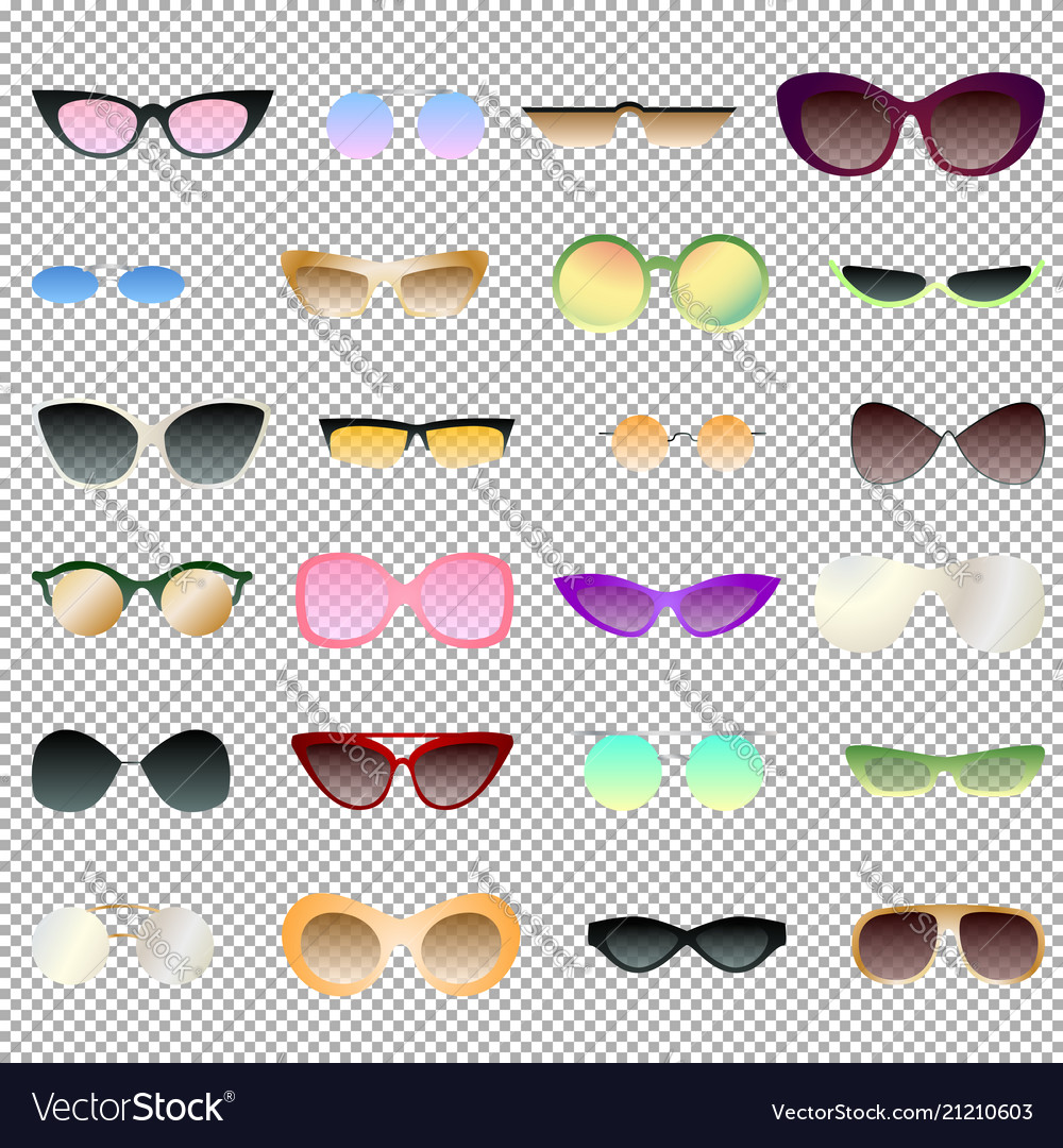 Transparent And Opaque Eyewear Set For Clipart Vector Image