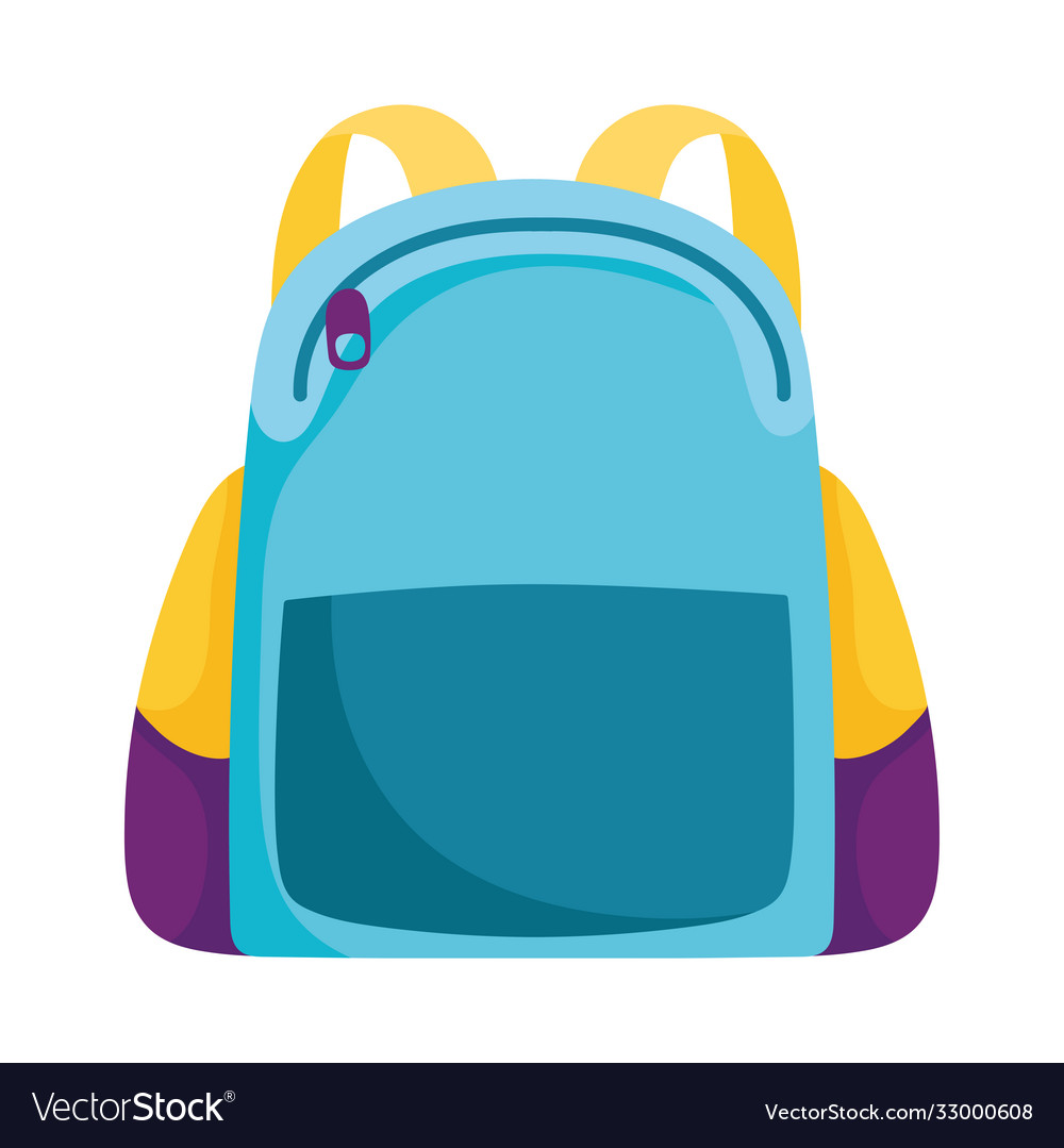 Back to school backpack accessory elementary Vector Image