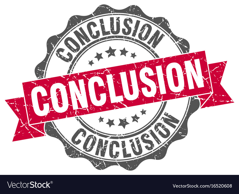 Conclusion stamp sign seal Royalty Free Vector Image