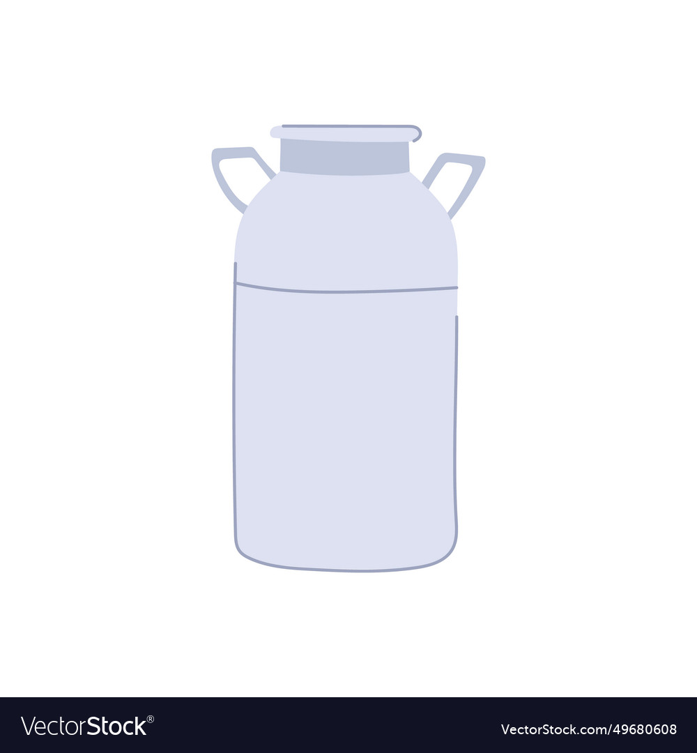 Cow metal milk can cartoon Royalty Free Vector Image