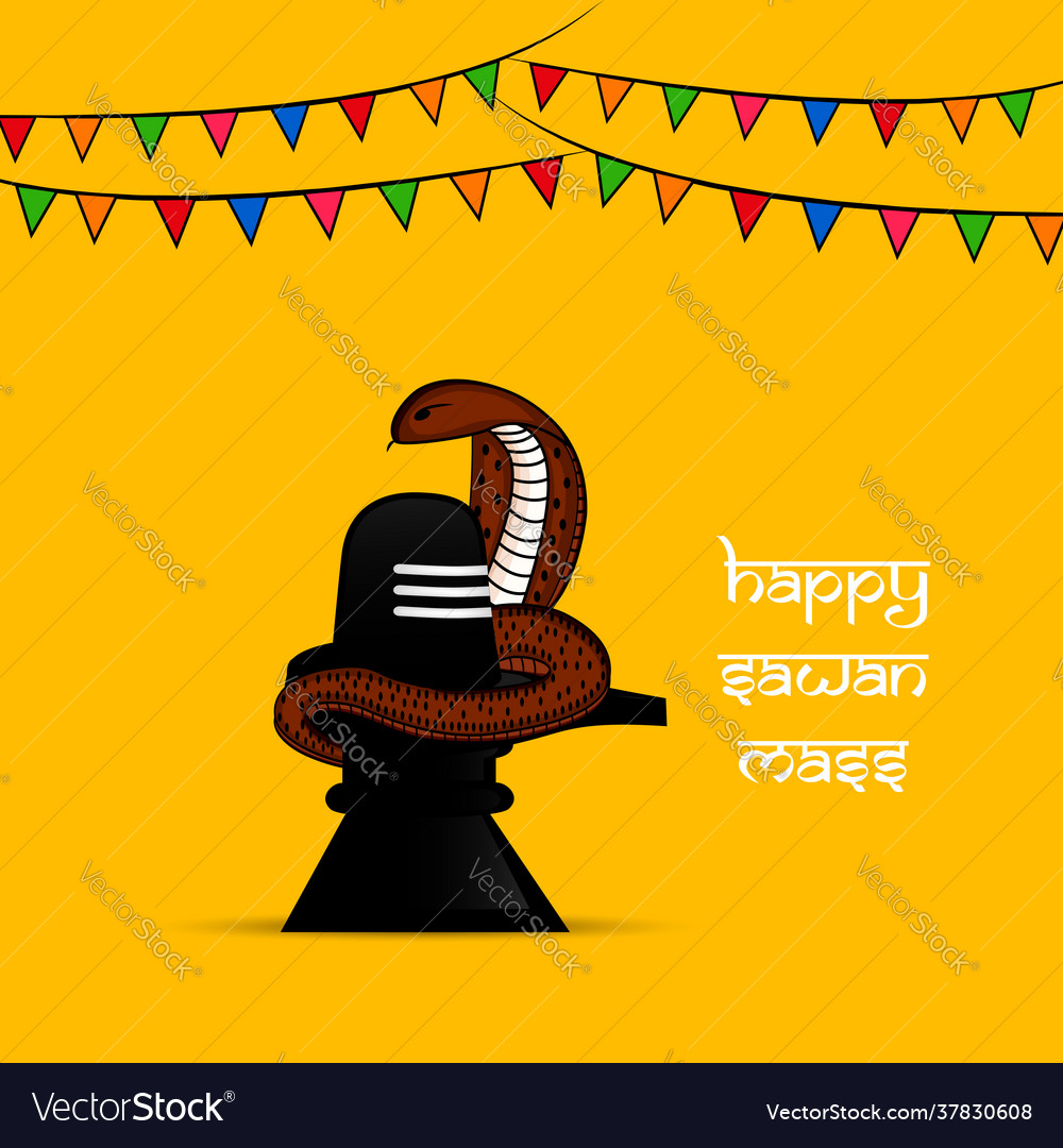 Hindu festival sawan mass Royalty Free Vector Image