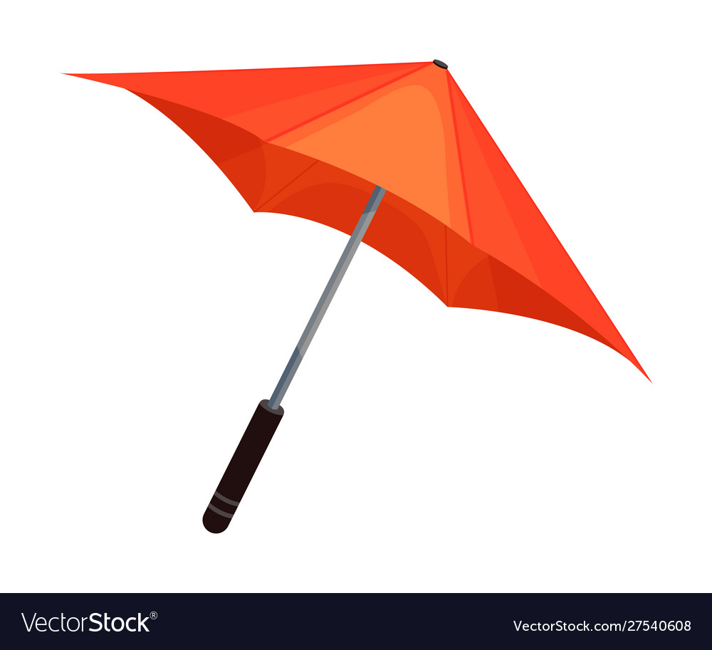 Opened bright orange umbrella in japanese style Vector Image