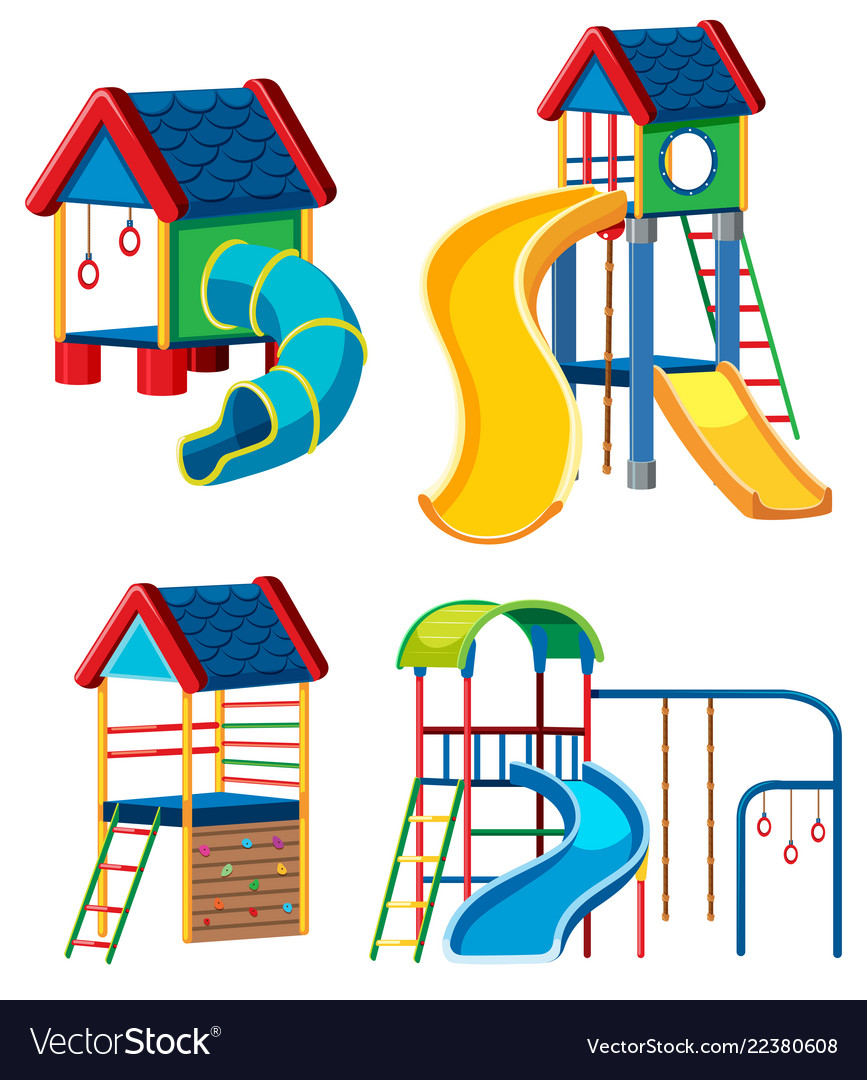 Set of playground equipment Royalty Free Vector Image