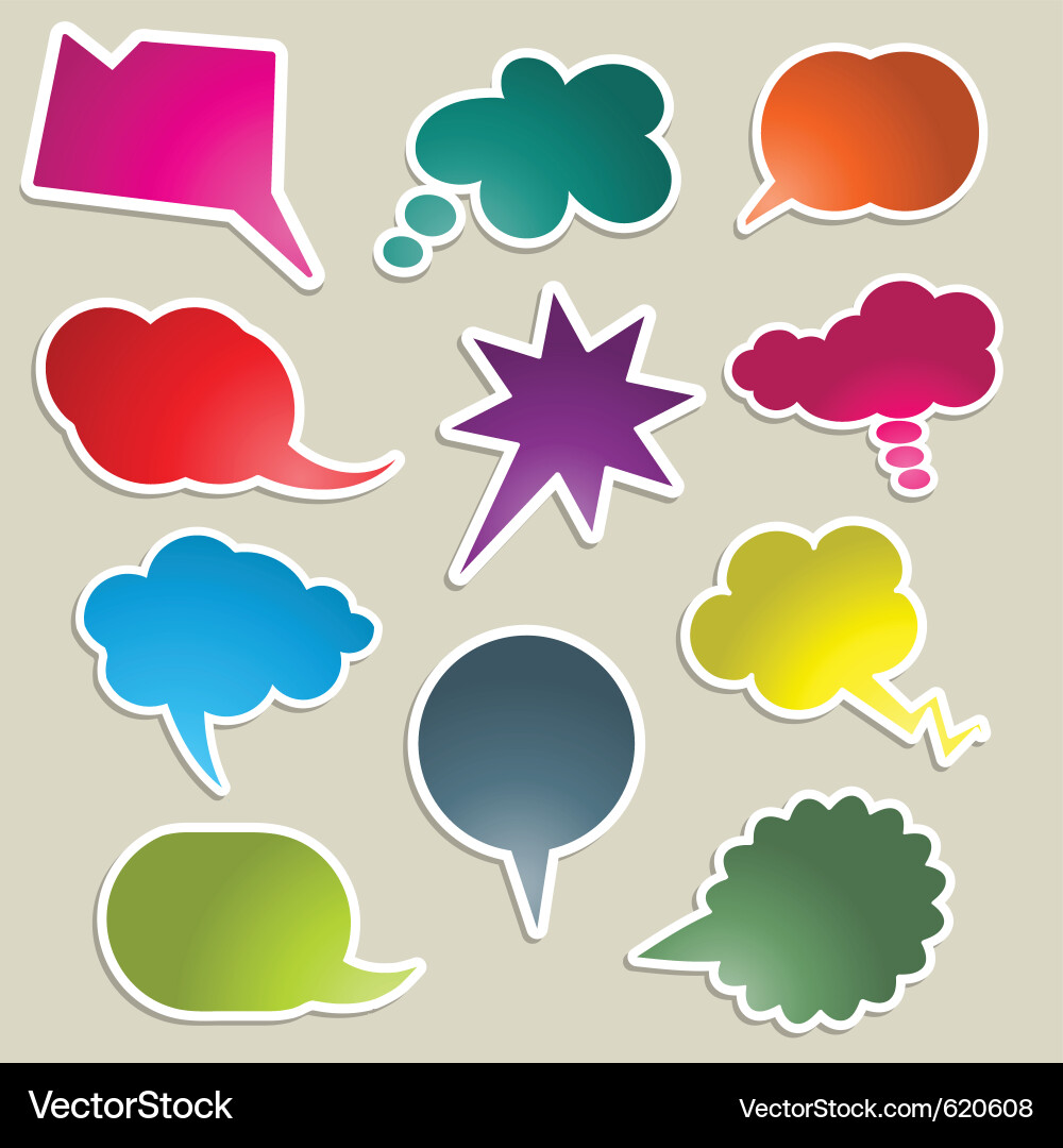 Speech bubbles Royalty Free Vector Image - VectorStock
