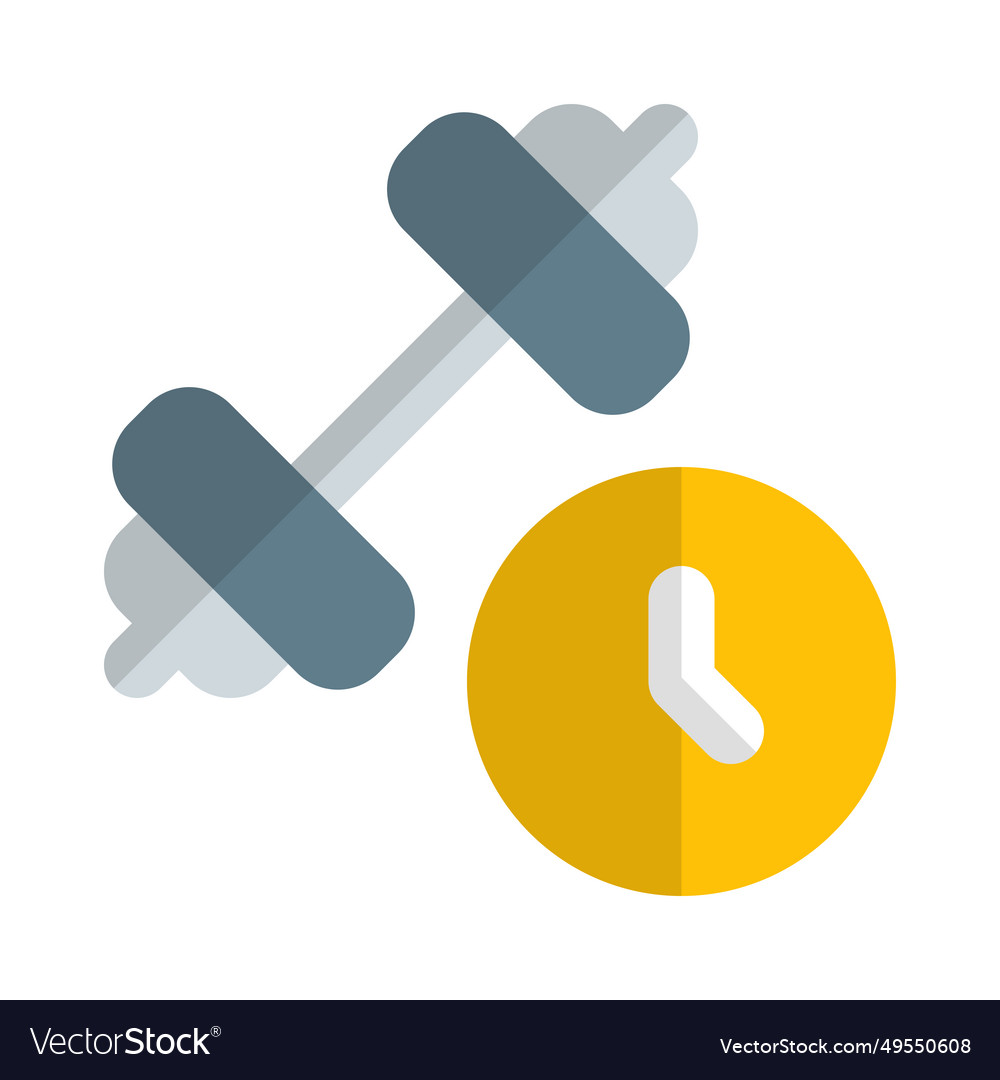 Time duration of dumbbells set exercise period Vector Image