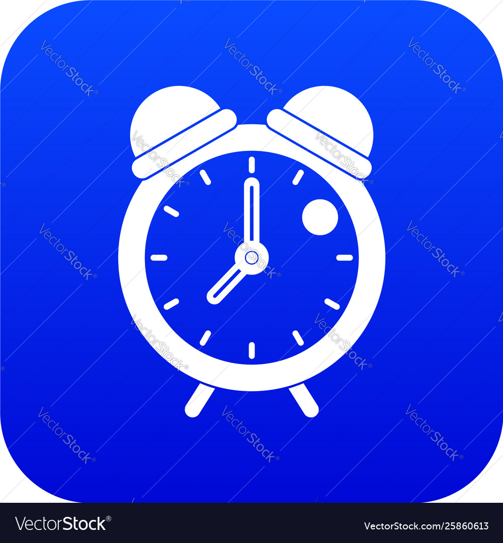 Alarm Clock Retro Classic Design Icon Digital Blue - Alarm Clock Retro Blue Alarm Clock Retro Classic Design Icon Digital Blue - Alarm Clock Retro Blue