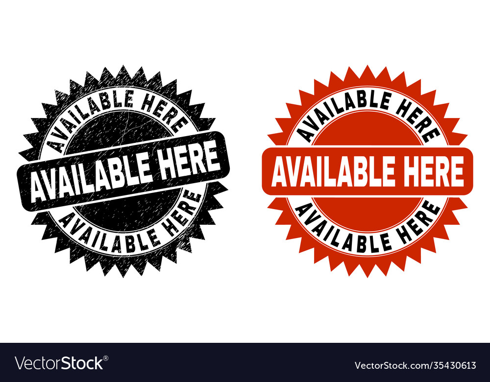 Available here black rosette stamp seal Royalty Free Vector