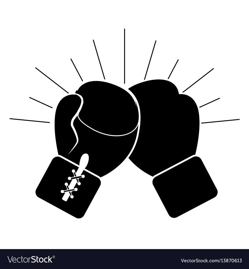 Download Contour boxing gloves icon Royalty Free Vector Image